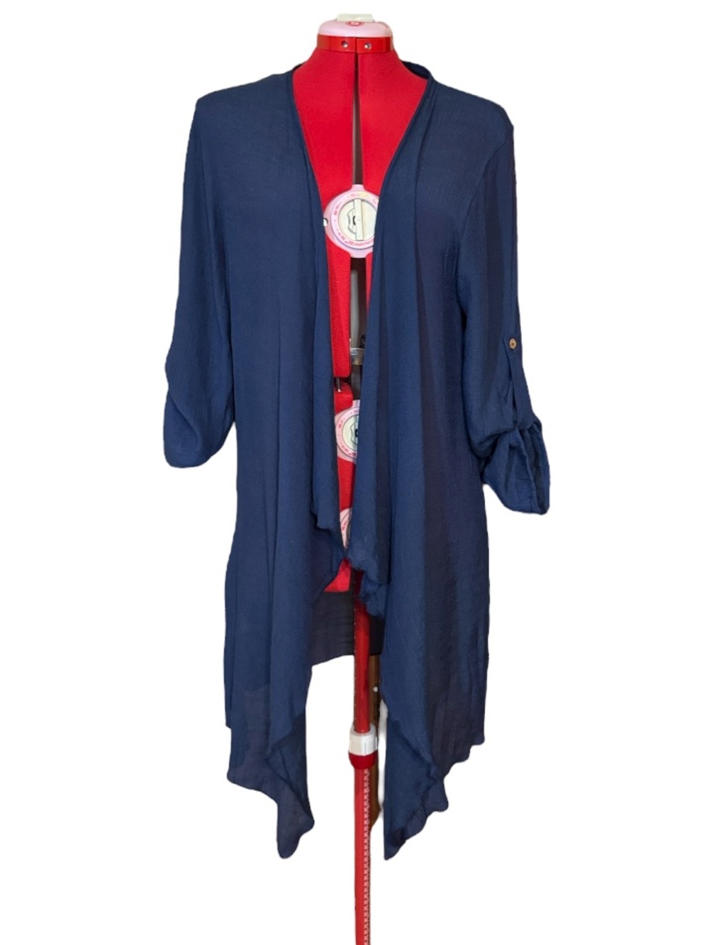 2/$30 Alina’s Exclusives Navy Lightweight Open Front Duster Cardigan Size Medium